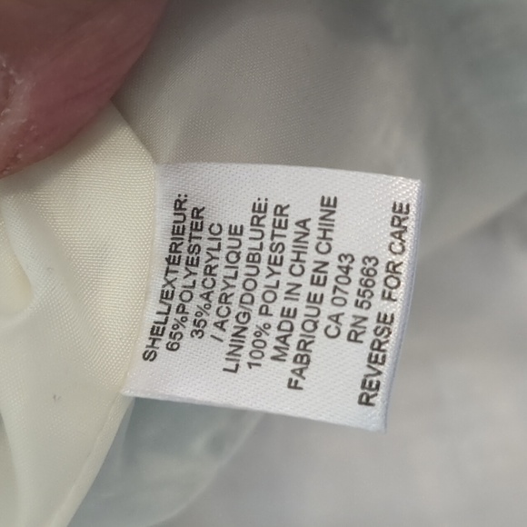 For Cynthia Tweed Blazer Women's SZ 2XL Jacket Blue Cream Corpcore Fringe Formal - Picture 10 of 11